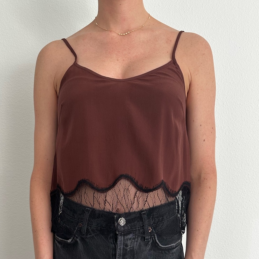 PERFECT CONDITION - Aritzia/Wilfred 100% Silk Tank Sz XXS